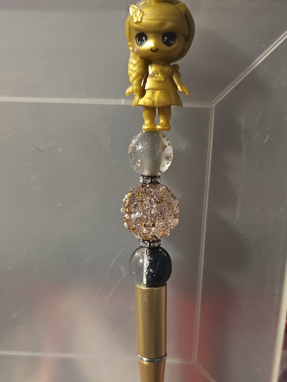 Gold Unicorn Dolls Custom Beadable Pen